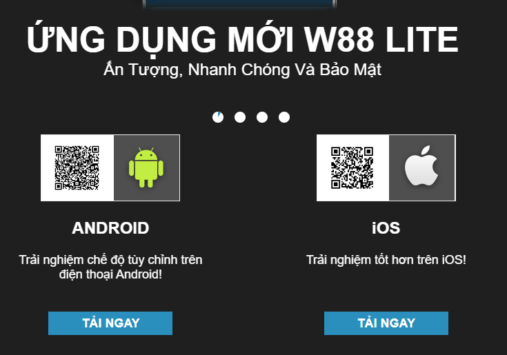 Chọn link tải app W88