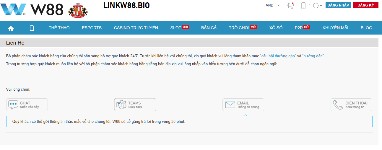 Phương thức liên hệ đa dạng